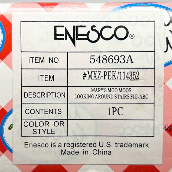 Mary's Moo Moos Enesco 1999 I Thought I Herd Him #548693 Christmas Figure w/Box - Picture 12 of 13